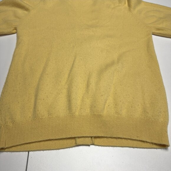Vintage The Scotch House Cashmere Cardigan Sweater Womens 40 Yellow - Picture 7 of 11